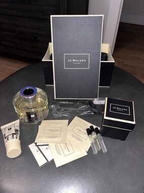 Jo Malone London Gift Set Lime Basil Mandarin Diffuser Candle Sampl Boxed Bundle